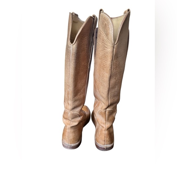 Frye Womens Paige Tall Riding Boots Weathered Distressed Burnished Tan Size 6.5 - Picture 10 of 16